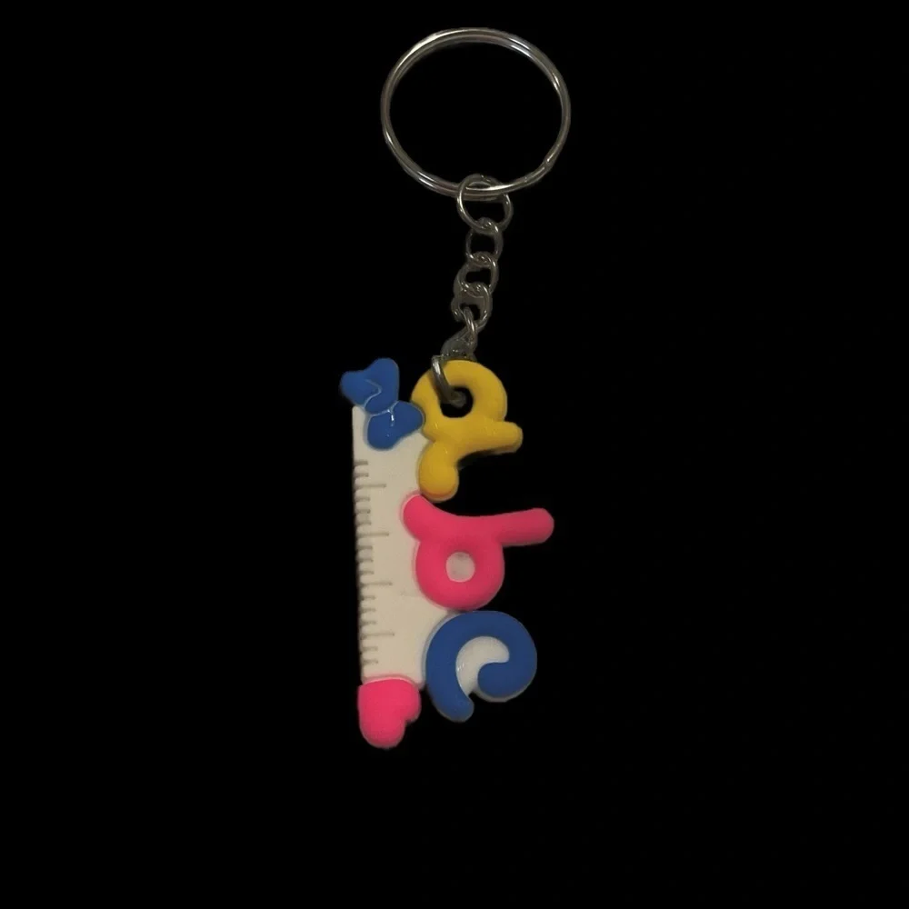 Colorful Alphabet Keychain ruler accessories teacher back to school